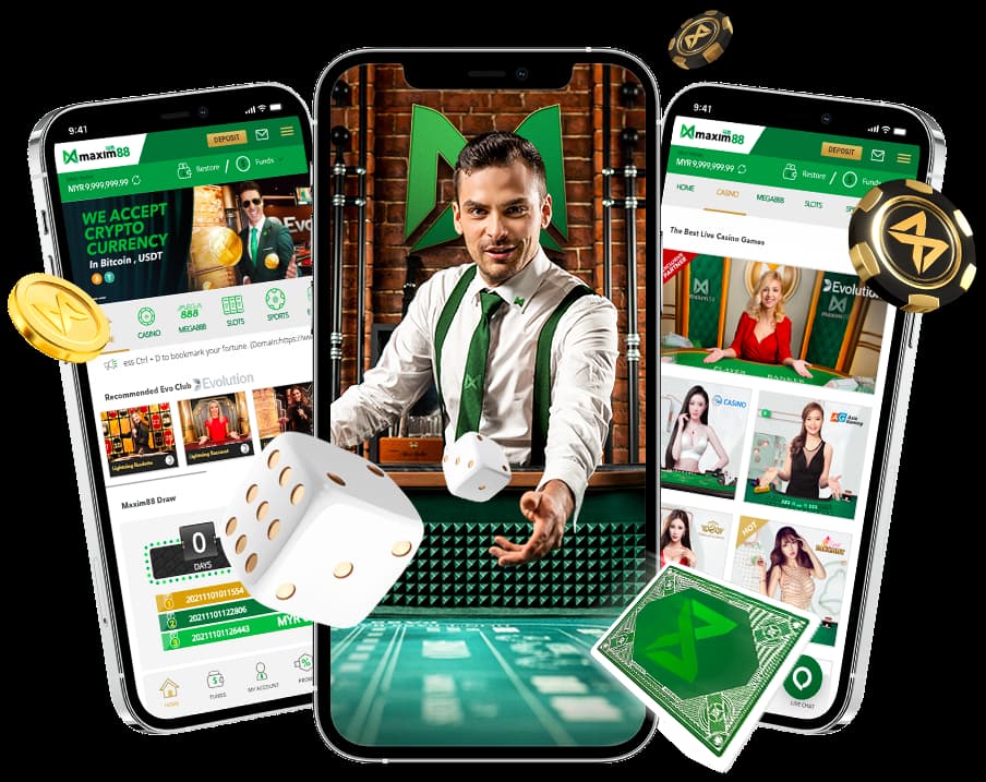 Maxim88 betting site mobile app screens